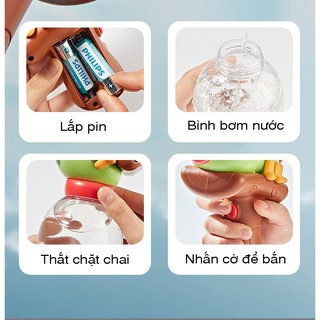 Đồ chơi súng nước dùng pin phun liên thanh hình chú kiến cho bé vận động ngoài trời, Đồ chơi phun nước mùa hè