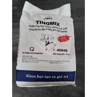 TINOMIX, Premix tổng hợp (TINOMIX 4002, 4004S, 4006S) túi 20 kg, bổ sung khoáng, Vitamin, axit amin cho vật nuôi