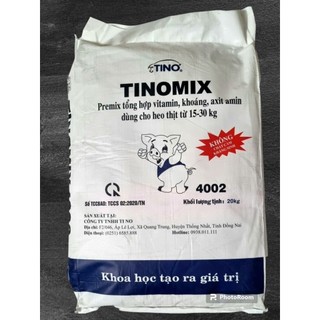 Tinomix - Premix tổng hợp (TINOMIX 4002, 4004S, 4006S) túi 20 kg, bổ sung khoáng, Vitamin, axit amin cho vật nuôi