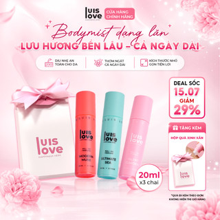 Body mist LUISLOVE 20ml[Set 3 chai]-Dưỡng Thơm Cơ Thể Đi Học, Đi Chơi(Hương Sang Chảnh, Tự Chọn Mùi)