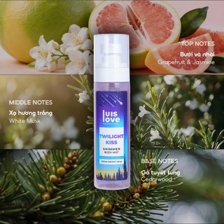 [MUA 3 TẶNG 1]Body Mist LuisLove 115ml tặng Tẩy tế bào chết Body 310g -Combo dưỡng da thơm mịn