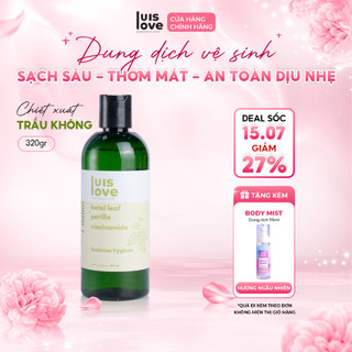 [TẶNG 1 BODYMIST ]DDVS trầu không, mần trầu Luislove giúp làm sạch nhẹ nhàng, cân bằng pH_320gr