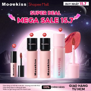 [DUY NHẤT 0H 15.7] Combo 2*Son Bùn Mooekiss 2g + 1*Son Bùn Mooekiss Phiên Bản Đặc Biệt Màu BB01 3g + 1*Son bóng 1g