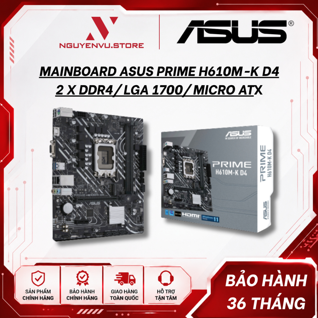 Mainboard ASUS PRIME H610M-K DDR4 - hàng chính hãng | BigBuy360 - bigbuy360.vn