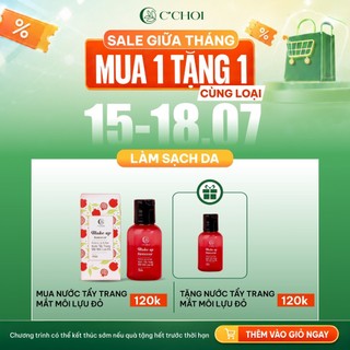 Nước Tẩy Trang Mắt Môi Lựu Đỏ C'Choi - Tẩy Sạch Dịu Nhẹ, Dành Cho Da Nhạy Cảm