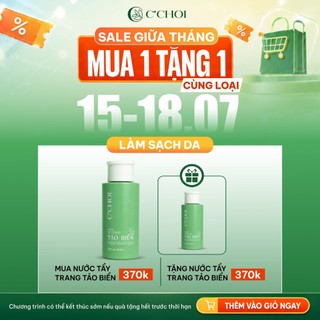 Nước tẩy trang tảo biển C'CHOI Seaweed Micellar Water làm sạch sâu, dịu nhẹ 230ml