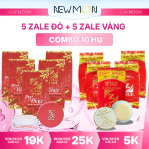 Combo 10 Hũ Kem ZALE (Gồm 5 Hũ ZALE Hồng & 5 Hũ ZALE Đỏ) - Hỗ Trợ Làm Hồng Da, Mờ Nám Và Giảm Mụn