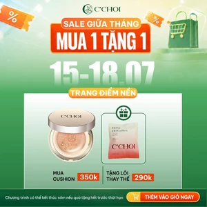 Phấn nước C'CHOI Herbal DD Cushion dưỡng trắng, kiềm dầu, dưỡng ẩm - 21 Bright Tone