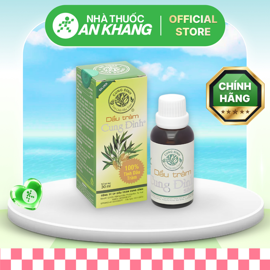 Dầu tràm Cung Đình Silver phòng cảm lạnh, cảm cúm,giữ ấm cơ thể chai 30ml [Nhà Thuốc An Khang - Chính Hãng 100%]