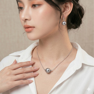 [N1087] Vòng Cổ, Dây Chuyền Ngọc Trai Dây Mảnh Hạt Lớn Kiểu Dáng Dài Sang Trọng - DAISYN