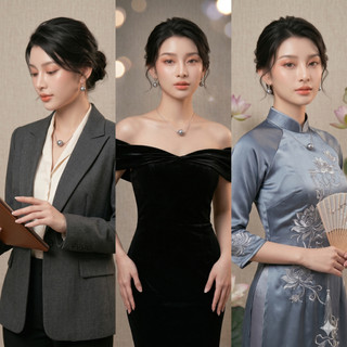 [N1087] Vòng Cổ, Dây Chuyền Ngọc Trai Dây Mảnh Hạt Lớn Kiểu Dáng Dài Sang Trọng - DAISYN