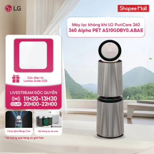 Máy lọc không khí LG PuriCare 360 Alpha PET AS10GDBY0.ABAE, lọc sạch lông thú cưng, Công nghệ UVnano và ion âm