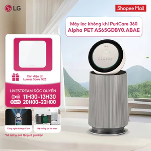 Máy lọc không khí PuriCare360 Alpha PET AS65GDBY0.ABAE 1 tầng Lọc không khí 360˚ , BH 12 Tháng Chính Hãng