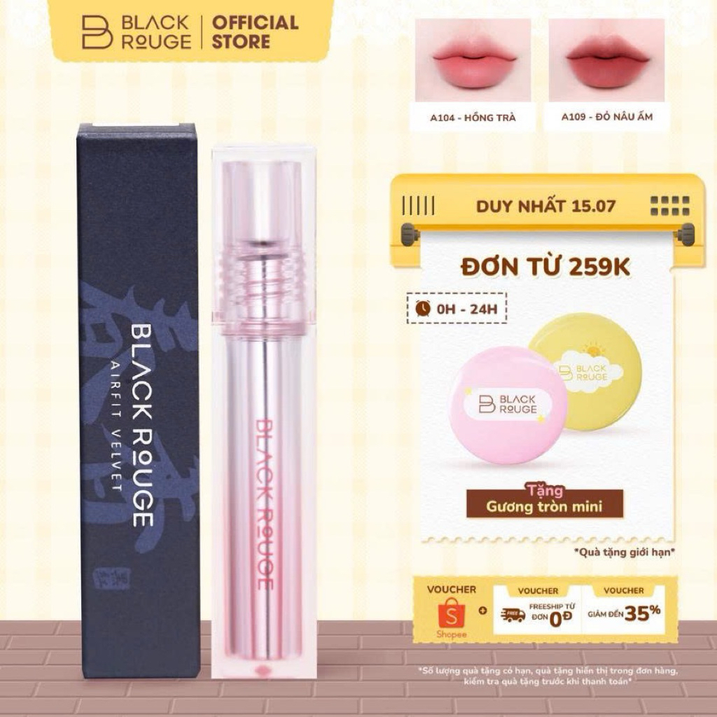 [MỚI] Son Kem Black Rouge Air Fit Velvet Lite - 4.2g