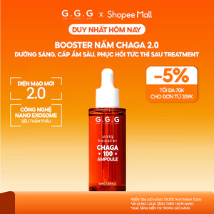 Tinh Chất Booster Nấm Chaga 2.0 G.G.G - Cấp Ẩm, Làm Dịu, Kháng Viêm, Phục Hồi Chuyên Sâu 50ml