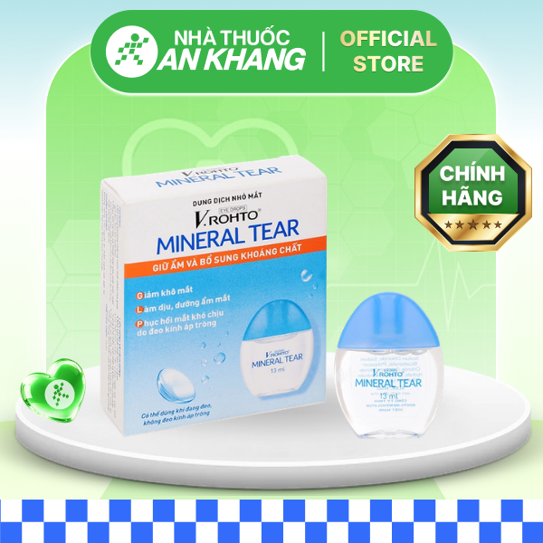 Dung dịch nhỏ mắt V.Rohto Mineral Tear giữ ẩm và bổ sung khoáng chất chai 13ml [Nhà Thuốc An Khang - Chính Hãng 100%]
