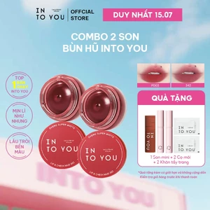 Combo 2 Son Bùn Hũ PD INTO YOU 5g Dung Lượng Lớn Phù Hợp Nhiều Tông Da Nhiều Phong Cách Trang Điểm, tặng combo 2 son túi
