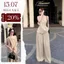 Set Áo Lệch Vai Xẻ Tà Phối Quần Suông Dài Chất Liệu Xước Thái Cao Cấp Mặc Đi Du Lịch, Dạo Phố