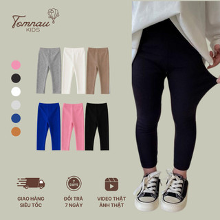 Q001 - [tomnaukids] Quần leggings dài bé gái Zip cotton cực thoải mái và sang chảnh cho bé yêu - Size 6-30Kg