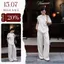Set Bộ Áo Trễ Vai Mix Quần Suông Chất Liệu Đũi Vân Mây Mềm Thoáng Mát Mặc Đi Du Lịch, Dạo Phố