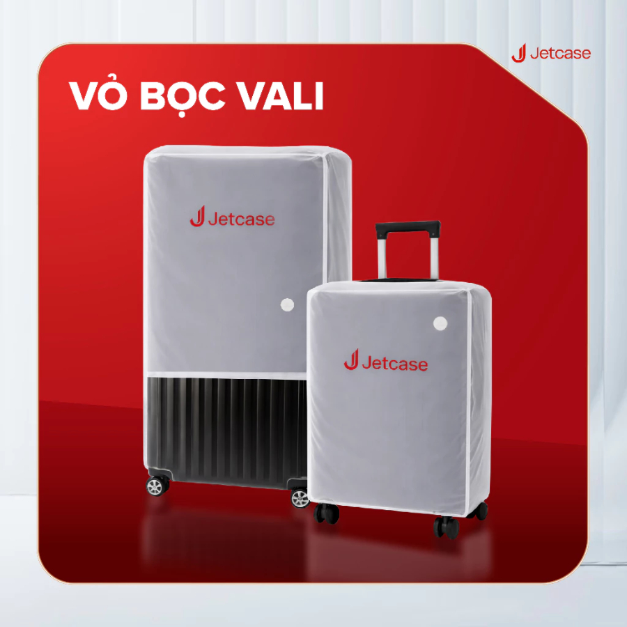 [DEAL SỐC KHI MUA KÈM VALI] Túi trùm vali Jetcase chống trầy xước, vỏ bọc bảo vệ vali, siex 20/24/28inch