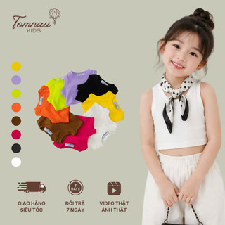A1 - [tomnaukids] Áo ba lỗ croptop ba lỗ cho bé gái mặc mát mùa hè - Size 6-35Kg