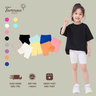 Đ1 - [tomnaukids] Quần leggings đùi bé gái Zip cotton phù hợp mọi phong cách - Size 6-30Kg