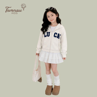 K4 - [tomnaukids] Áo khoác hoodie khoá kéo nỉ cho bé gái size từ 9-40Kg