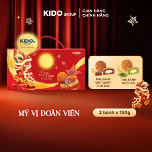 Bánh Trung Thu KIDO - Combo Đoàn Viên Nhân Matcha Phô Mai + Dâu Nam Việt Quất Phô Mai - Kido Group
