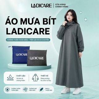 Áo mưa bít LADICARE [LOẠI TỐT] chất liệu da cá chống thấm nước tốt, che chắn tốt phù hợp cho nam nữ đi xe máy