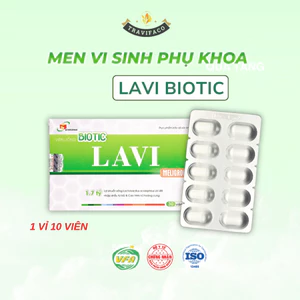 1 Vỉ Lẻ 10 Viên Men Vi Sinh Phụ Khoa Lavi Biotic