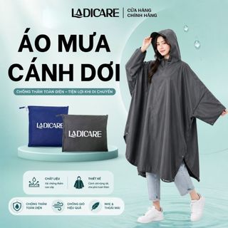 Áo mưa cánh dơi LADICARE [LOẠI TỐT] vải da cá chống thấm nước hiệu quả, rộng thoải mái, đẹp chuẩn form