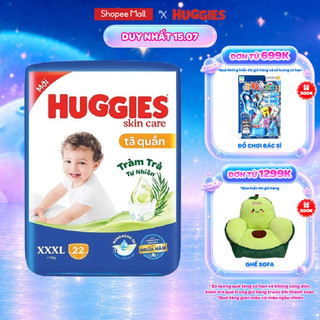 Combo 4/Tã quần HUGGIES SKINCARE JUMBO XXXL22 (Trên 17kg) - Gói 22 miếng