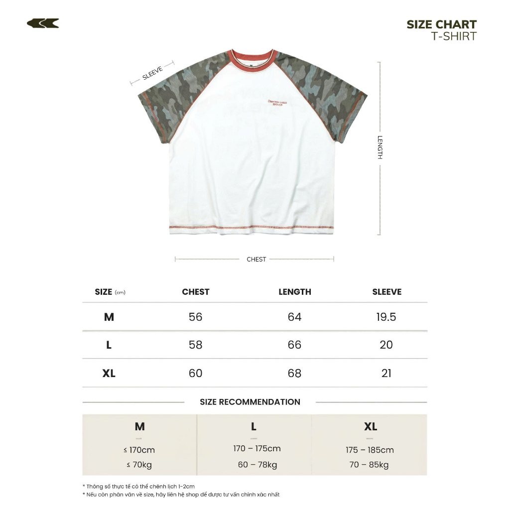 Áo Thun Raglan Form Boxy "WARDEN” Chất Vải Slub Mỏng 220gsm Phối Tay Camo Rằn Ri In Chữ Gothic Unisex | Common Issue | BigBuy360 - bigbuy360.vn