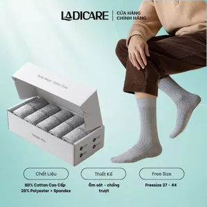 Tất vớ trơn LADICARE sợi tự nhiên mềm mại êm ái thoáng khí khử mùi tốt