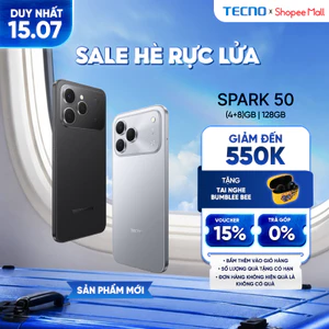 Điện thoại TECNO SPARK 50 (4+8)GB|128GB - Pin 6700mAh | Màn hình 120Hz | Camera AI 50MP | IP64 | NFC