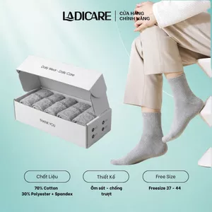 Tất vớ nam nữ LADICARE cotton cao cấp êm ái dày dặn thoáng khí, khử mùi hồi chân