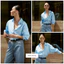 Áo sơ mi nữ GILLEE sơ mi xanh dáng oversized, sơ mi form rộng vải cao cấp thoáng khí thấm hút tốt FAS291