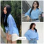 Áo sơ mi nữ GILLEE sơ mi xanh dáng oversized, sơ mi form rộng vải cao cấp thoáng khí thấm hút tốt FAS291