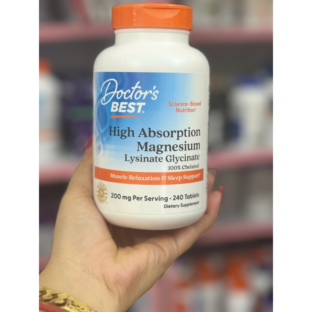 Tramcathy-Viên uống Doctor’s Best Magnesium 240 viên – Dạng Glycinate dễ hấp thu, hỗ trợ giấc ngủ, giảm căng thẳng | BigBuy360 - bigbuy360.vn