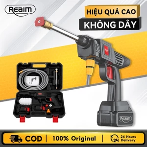 REALM Máy rửa xe cầm tay pin lithium – không cần dây điện áp lực mạnh nhẹ dễ cầm