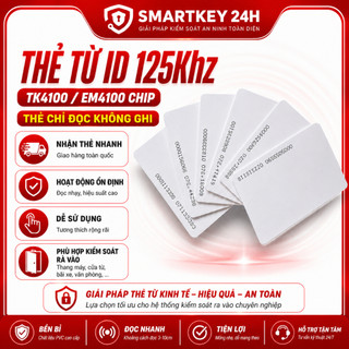 Thẻ Từ Cảm Ứng dạng card có tần số ID 125Khz Cho Máy Chấm Công, khóa cửa