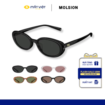 Kính Mát Nữ MOLSION MM3010 Kính Mát Oval, Kính Mát Nhựa Cao Cấp, Kính Mất Mắt Việt, Kính Mát Chính Hãng