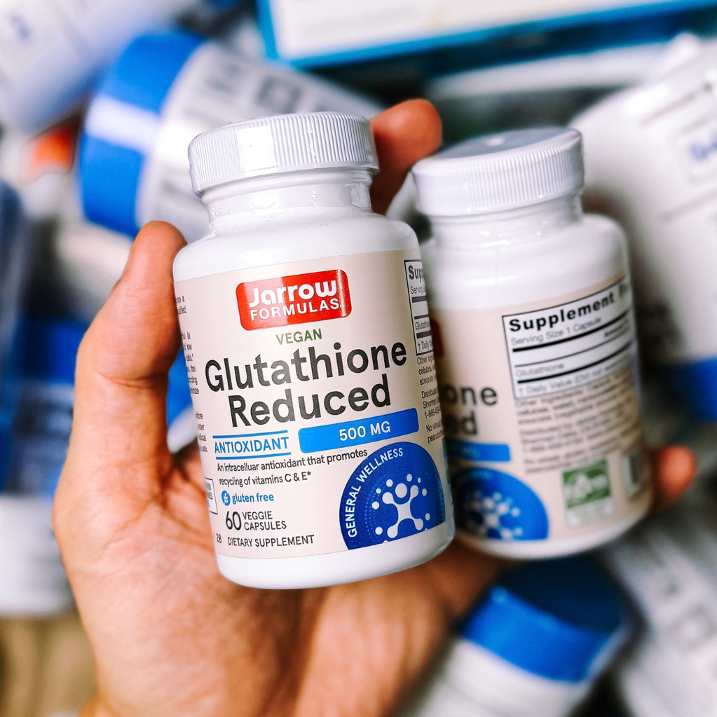 Có Bill Mỹ) Viên uống Glutathione Now Foods & Jarrow Formulas 500mg hỗ trợ trắng da, giảm lão hóa 30 viên, 60 viên