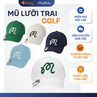MŨ LƯỠI TRAI GOLF MALBON THÊU DÂY THỪNG NỔI 3D – PHONG CÁCH SPORTY CHIC THỜI THƯỢNG (KÈM CHIP MARKER) Golfworldforall
