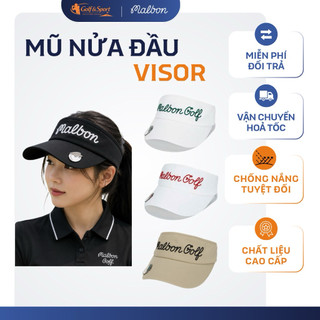 Mũ Golf Nửa Đầu Malbon Visor Cao Cấp – Chất Liệu Thoáng Khí, Tặng Kèm Marker Hít Nam Châm