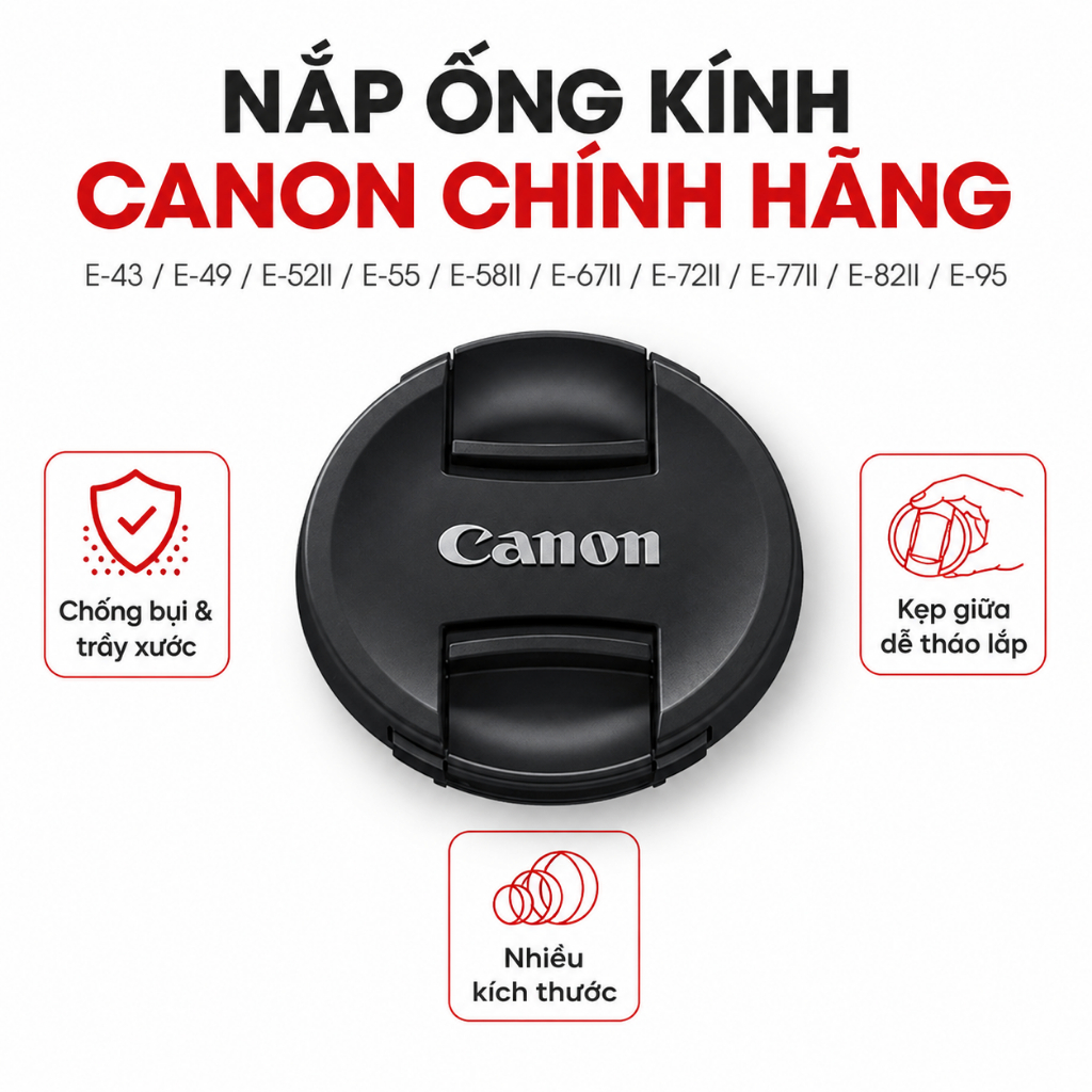 Canon E-52 II 52mm Front Lens Cap Genuine UK STOCK