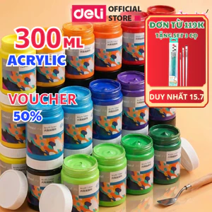 Màu Nước Acrylic 3D 300ml Dmast Deli Custom Vẽ Giáy, Áo, Tranh Tường, Gốm Sứ, Gỗ, Bía, Đá...