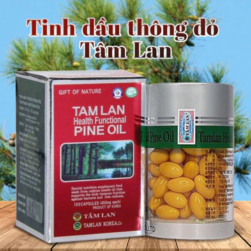 Viên uống Tinh Dầu Thông Đỏ Tâm Lan Health Functional Pine Oil (Chai 100 viên) Hỗ trợ chống oxy hóa, hạn chế lão hóa