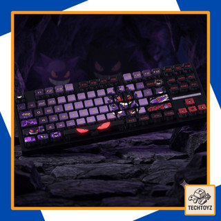 [ Xuyên Led ] Bộ Keycaps Pokemon Gengar - PBT Double Shot, DyeSub - Cherry Profile